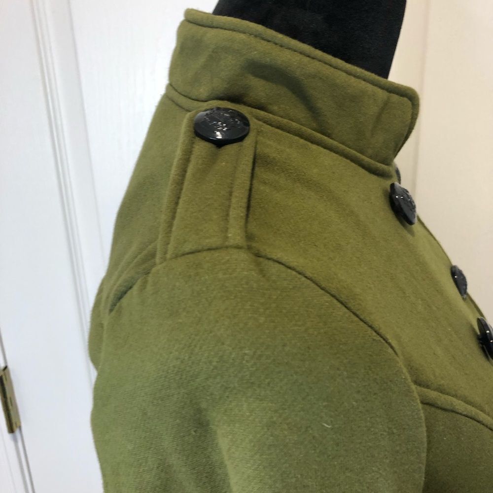 Mossimo Utility & Style Camo green button front jacket high collar jacket - Picture 11 of 14
